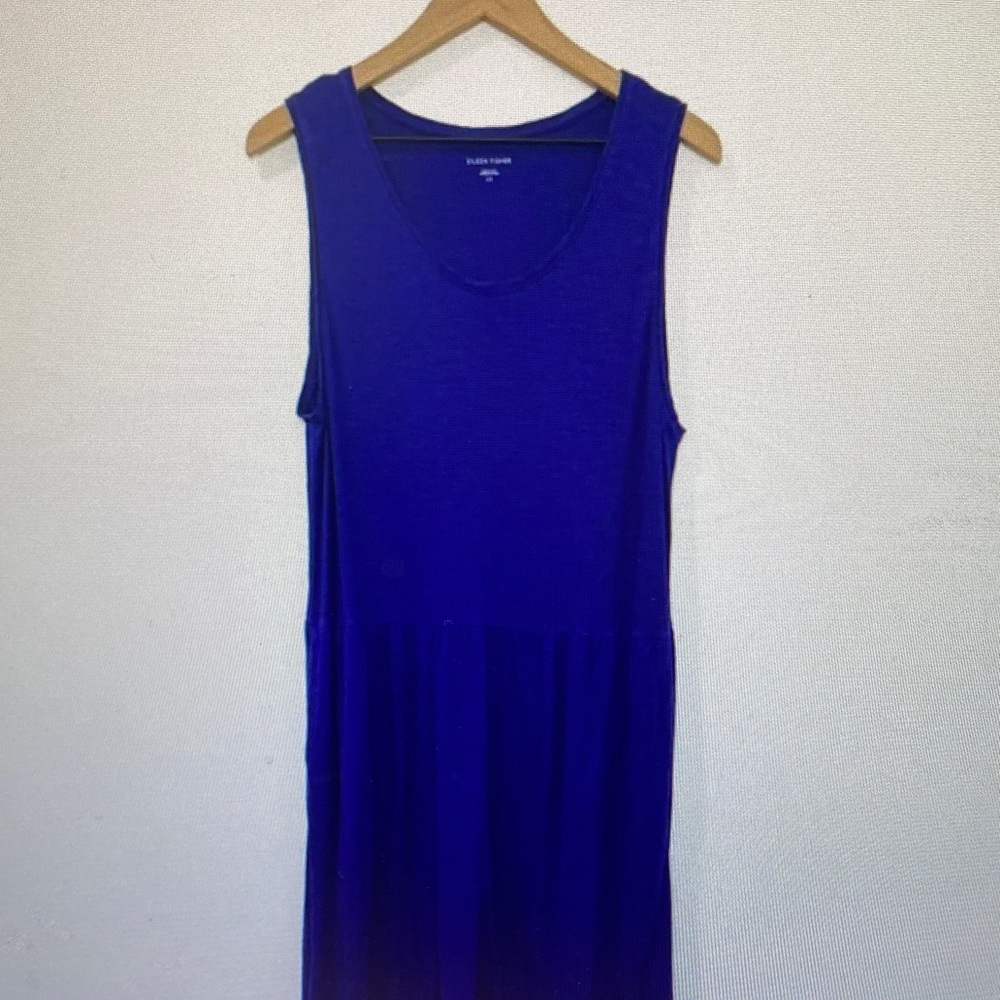 Eileen Fisher Sleeveless Midi Dress in Deep Cobalt